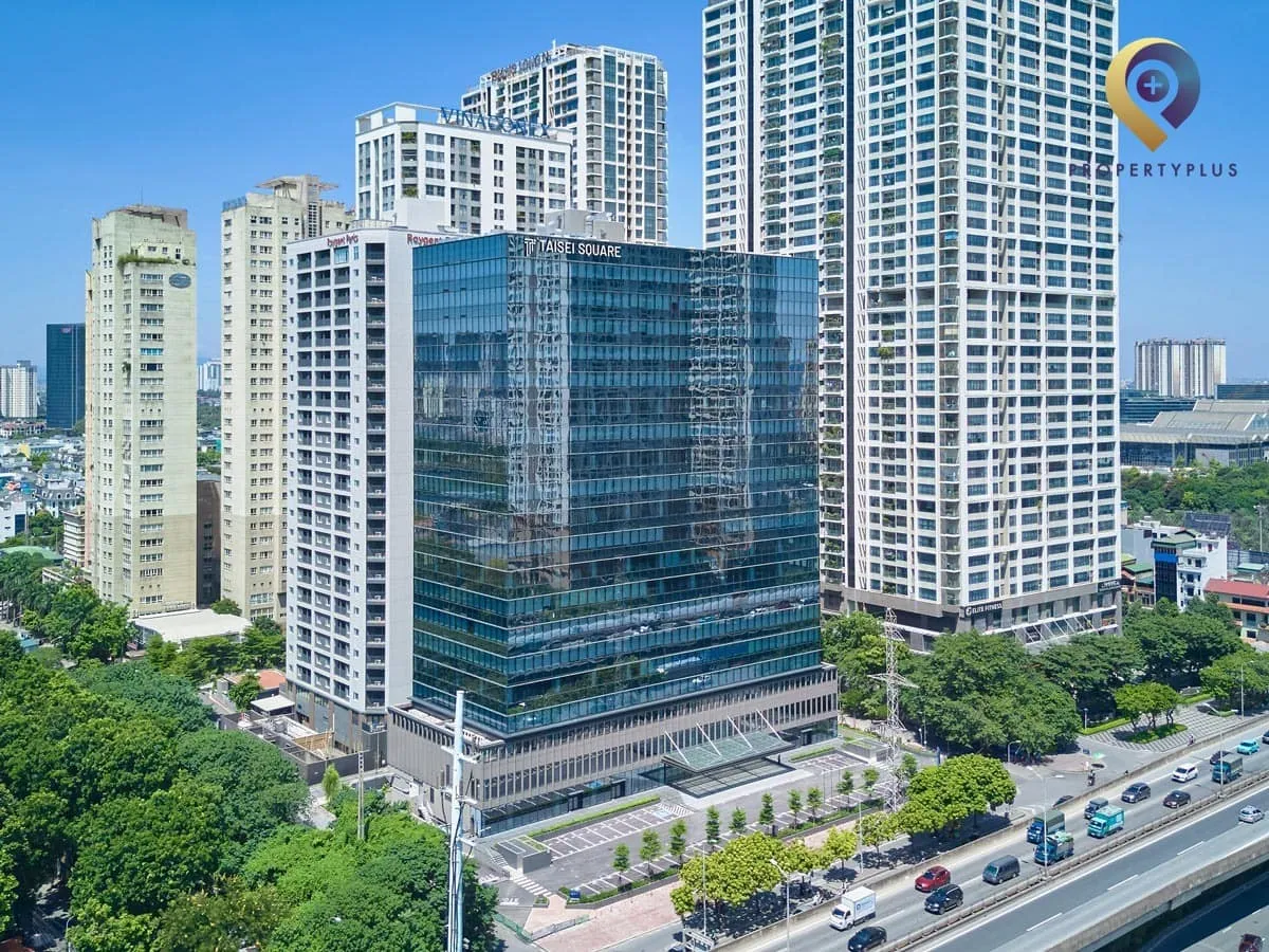 Aerial view of Taisei Square Hanoi office building